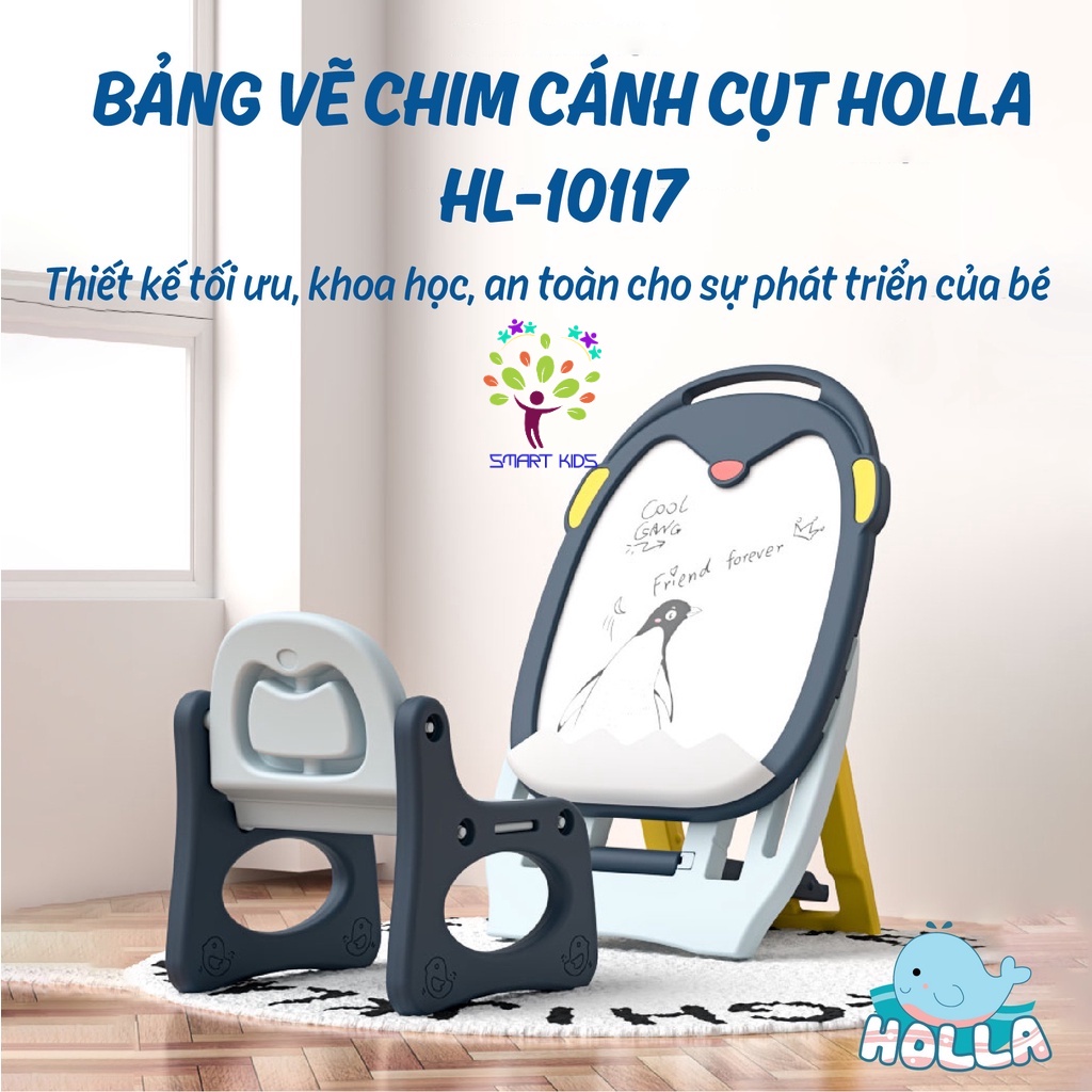 Bảng vẽ chim cánh cụt Holla kèm ghế