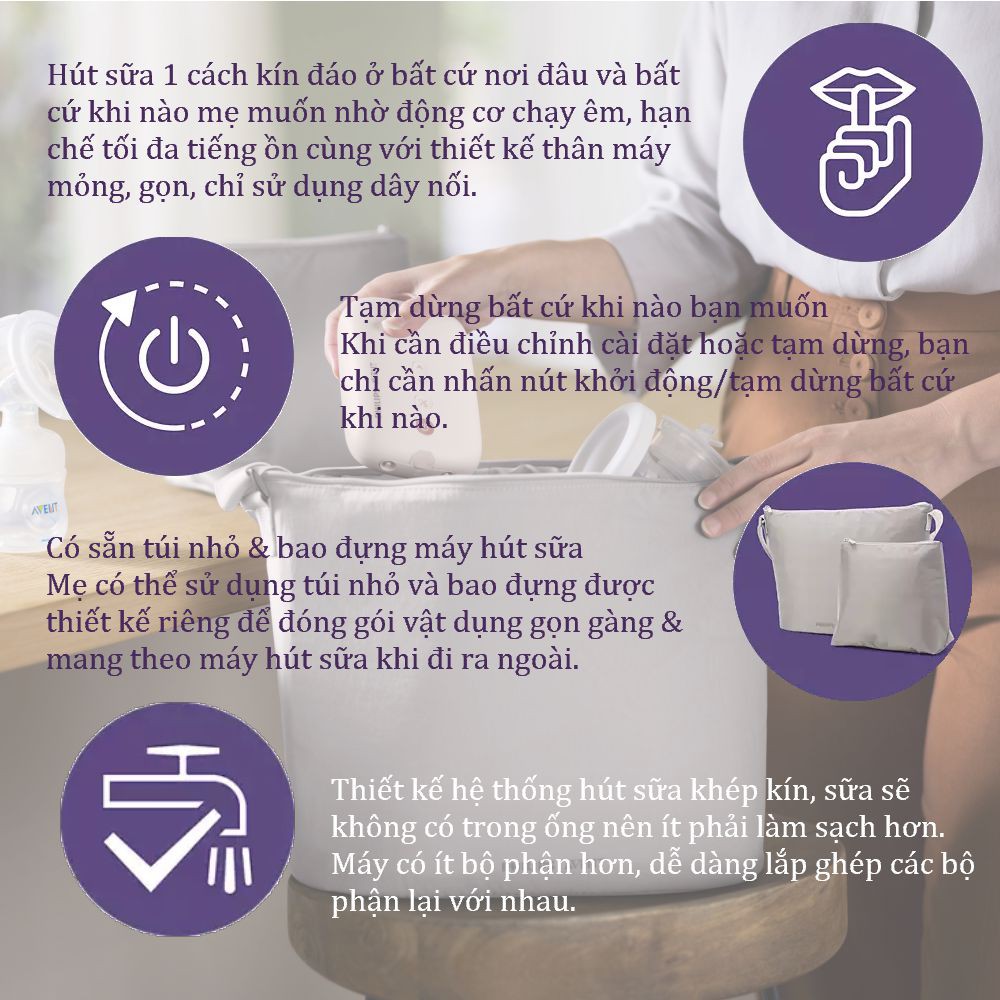 Máy hút sữa điện đôi Eureka Plus Philips Avent 394.11