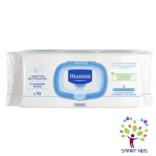 Khăn Giấy Ướt Mustela Cleansing Wipes Delicately Fragranced 70 tờ
