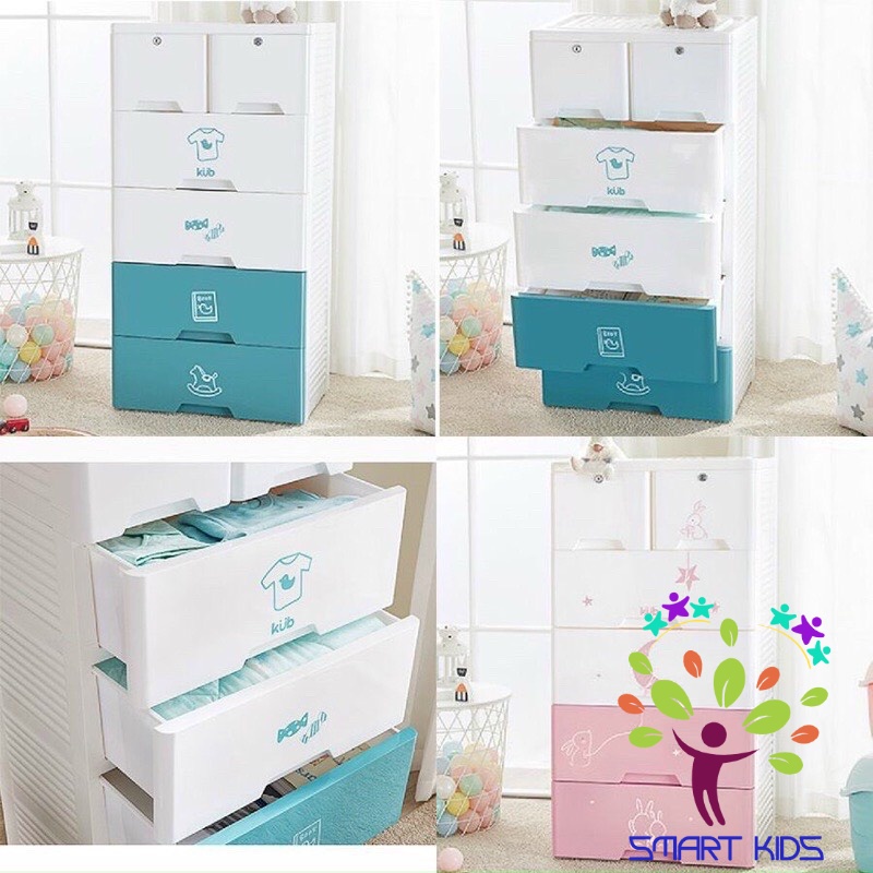 Tủ Nhựa Ngăn Kéo 5 Tầng Kub Mẫu Mới KB-0902