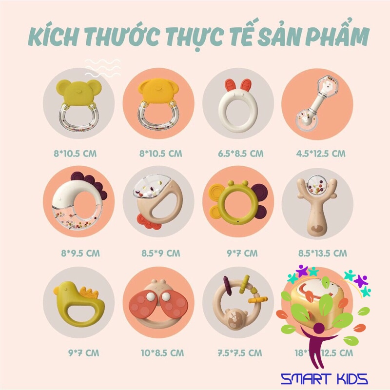 Set Xúc Xắc Chuột Pomo Cao Cấp Cho Bé PM-10110