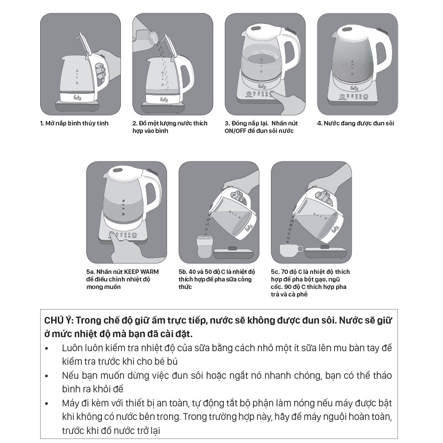 Máy đun và hâm nước siêu tốc FATZ BABY FB3501SL Bảo hành 12 tháng