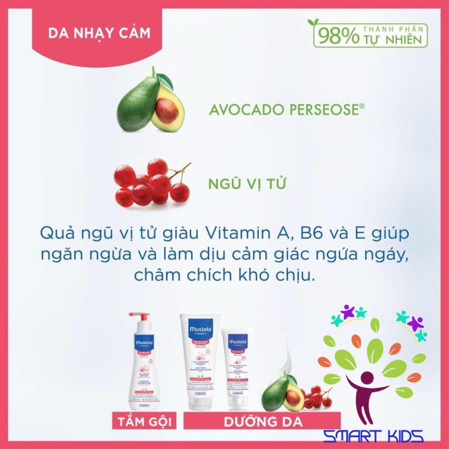 Sữa Tắm Gội Da Rất Nhạy Cảm MUSTELA Soothing Cleansing Gel 300ml