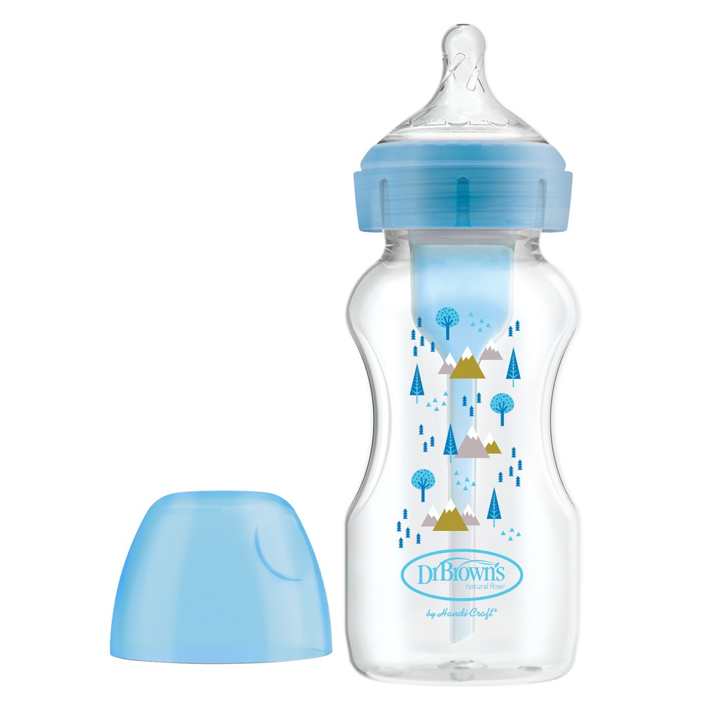 Bình sữa cổ rộng Dr.Brown's Deco 270ml nhựa PP Option Plus