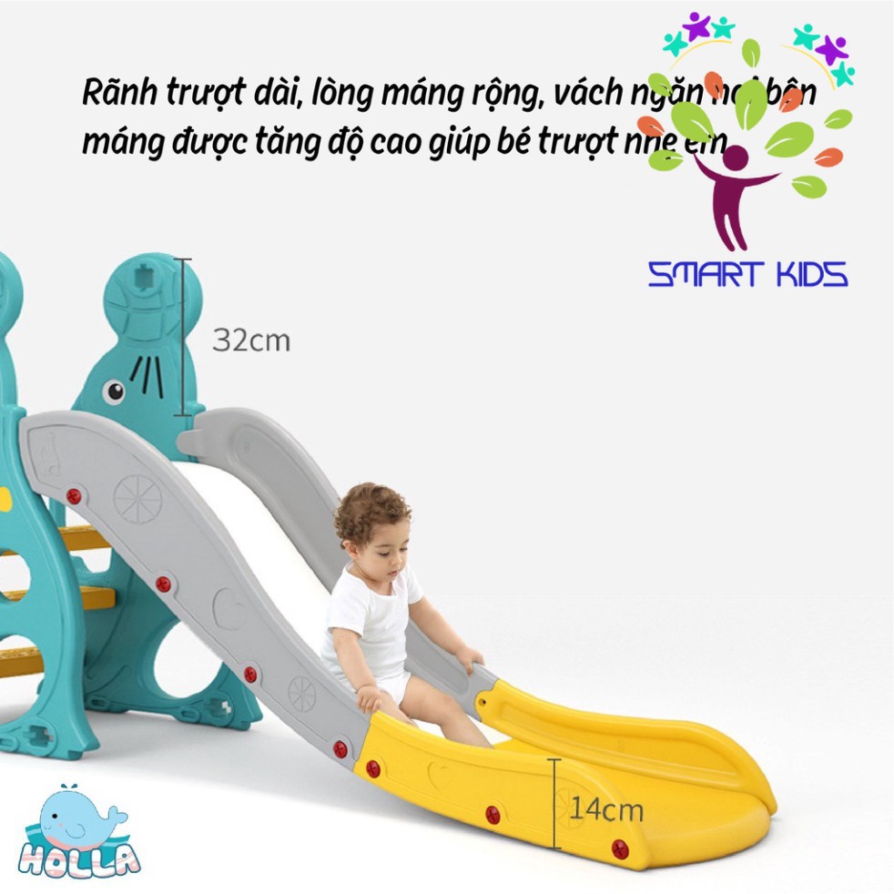 Cầu trượt đơn Hải Cẩu Holla HL-10149 2022