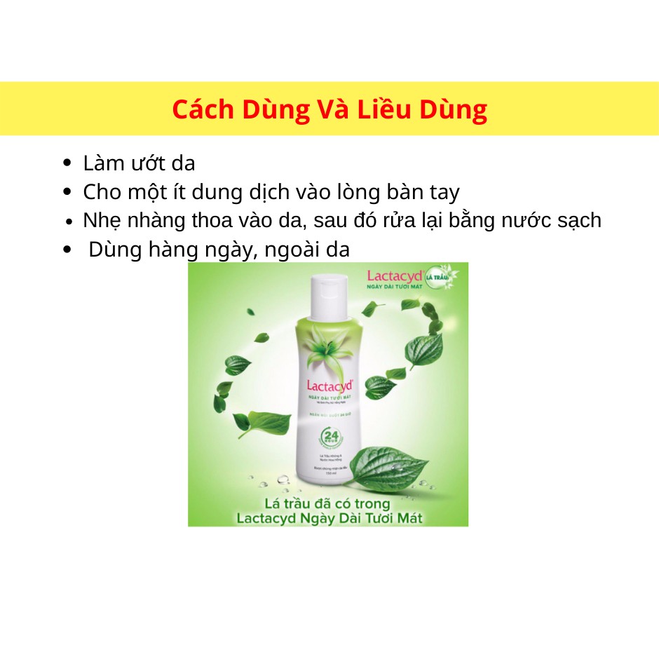 Vệ sinh phụ nữ Lactacyd Lá Trầu Không và Nước Hoa Hồng (150ml)