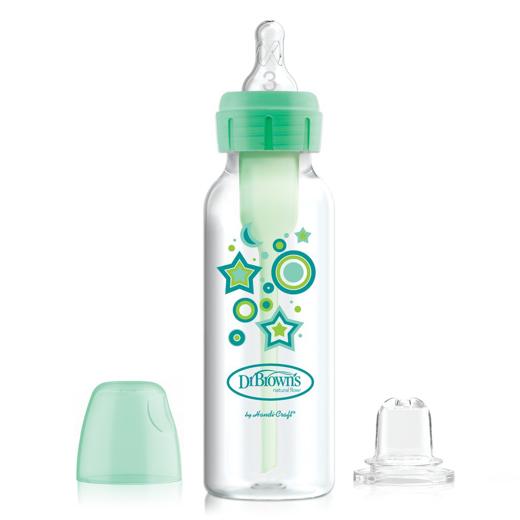 Bình Sữa Dr Brown's Cổ Thường 250ml Nhựa Pp Options Plus Chuyển Đổi 2 Giai Đoạn