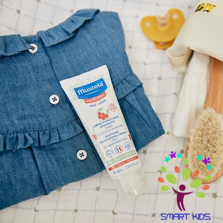 Kem Dưỡng Da Mặt Cho Trẻ Sơ Sinh & Em Bé Có Da Nhạy Cảm MUSTELA Soothing Moisturizing Cream 40ml