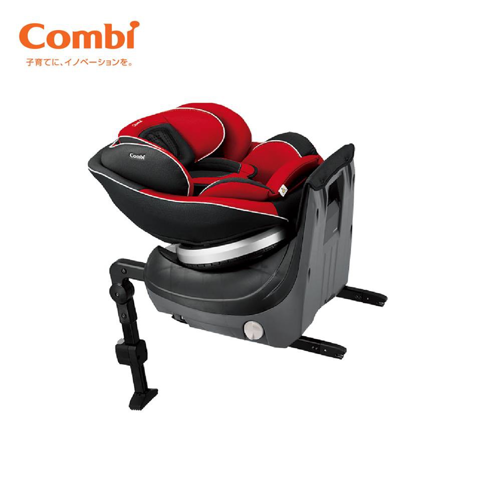 Ghế ô tô Neroom Isofix xoay 360 EG màu đỏ Combi Nhật Bản