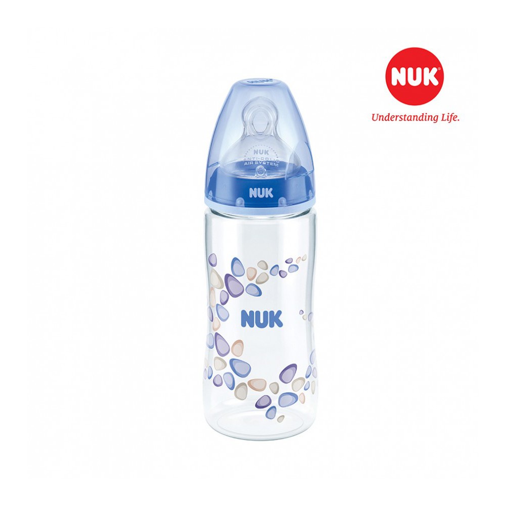 Bình sữa NUK Premium Choice nhựa PA 300ml núm ti Silicone