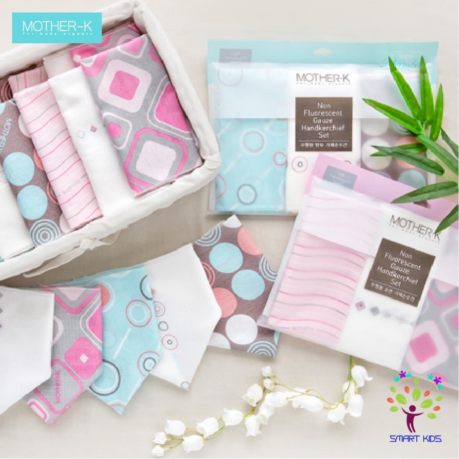 KHĂN SỮA MOTHER-K KHỔ RỘNG 30x30cm Made in Korea(10 chiếc)