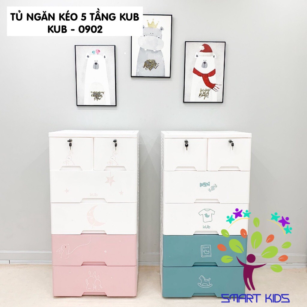 Tủ Nhựa Ngăn Kéo 5 Tầng Kub Mẫu Mới KB-0902
