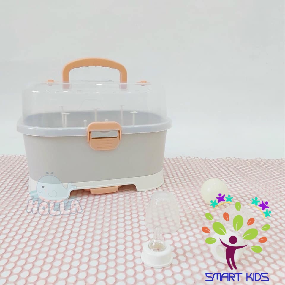 Giá úp bình sữa Holla cao cấp có nắp đậy vệ sinh cho bé HL-1589