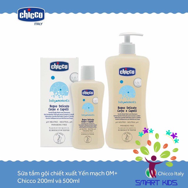 Sữa tắm gội chiết xuất Yến mạch 0M+ Chicco