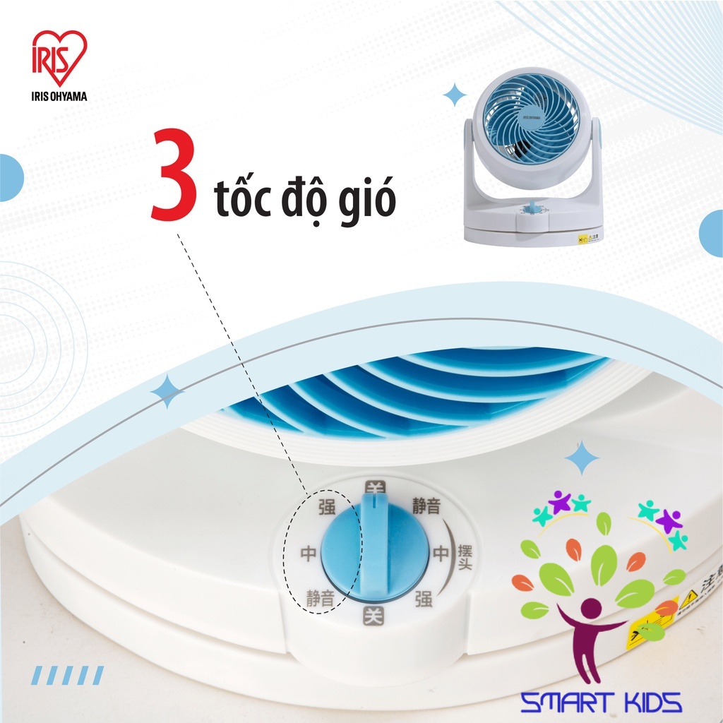 Quạt đối lưu không khí Iris Ohyama PCF-HD15C Quạt điện thông minh giúp tuần hoàn không khí, ổn định nhiệt độ phòng