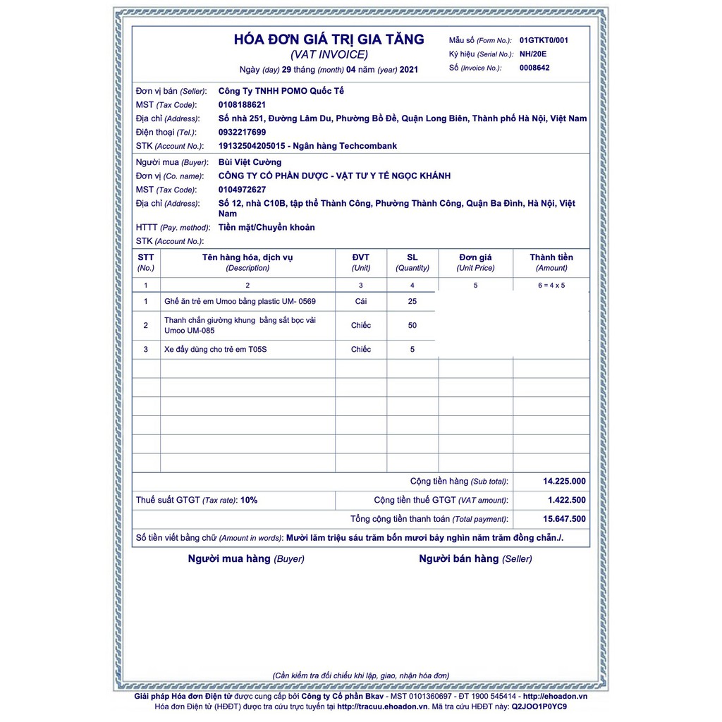 Xe đẩy Vovo 2 chiều VO-2047 mẫu mới hàng chính hãng