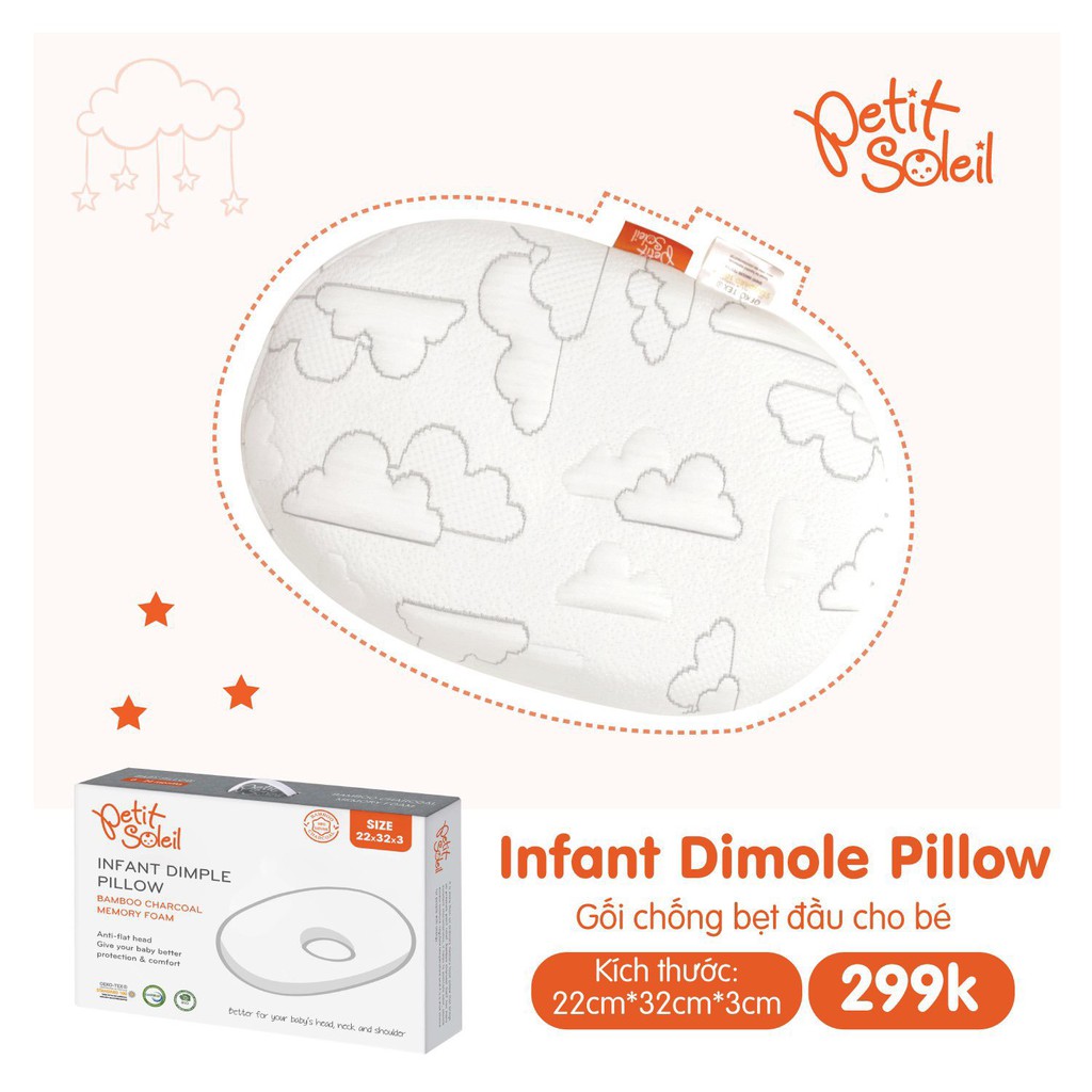 Gối Chống Bẹt Đầu Infant Dimple Pillow Petit Soleil