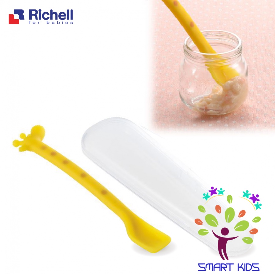 Thìa Vét Hươu Cao Cổ Có Hộp Richell