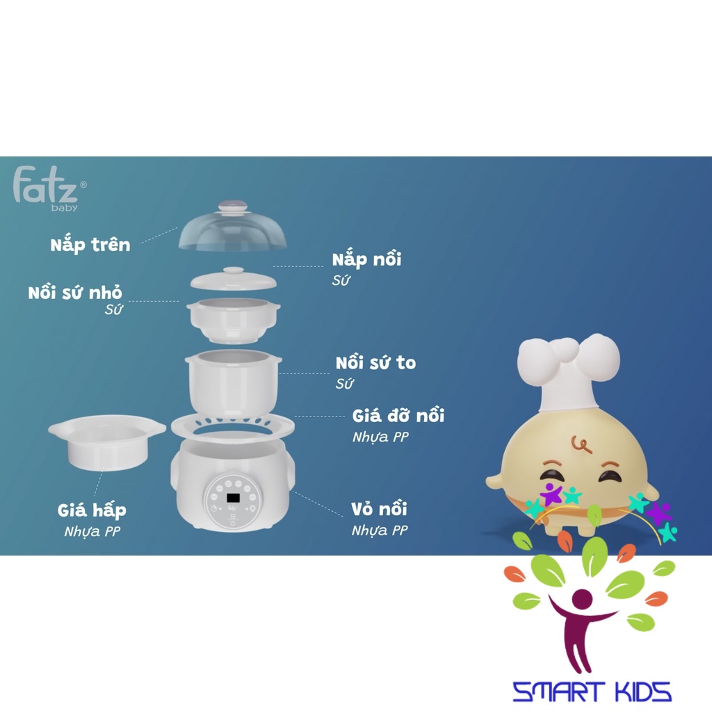 NỒI HẦM CÁCH THUỶ 2 TẦNG FATZ BABY 1.0L - STEW 2 - FB9110ZT