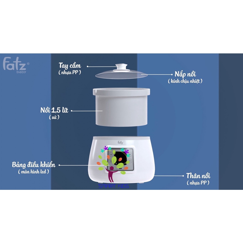 Nồi Nấu Chậm Thông Minh 1.5L Fatz Baby - Slow 6 - Fb9106sj
