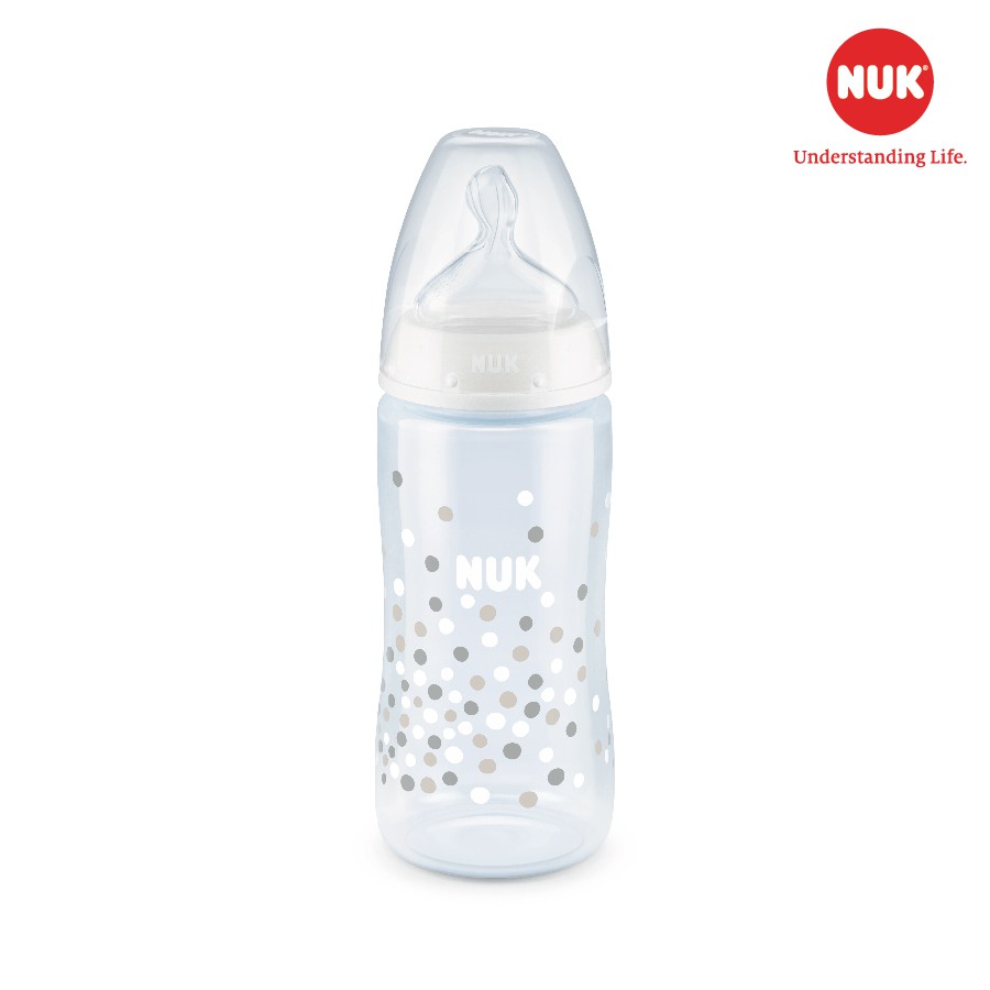 Bình sữa NUK Premium Choice nhựa PP 300ml núm ti Silicone