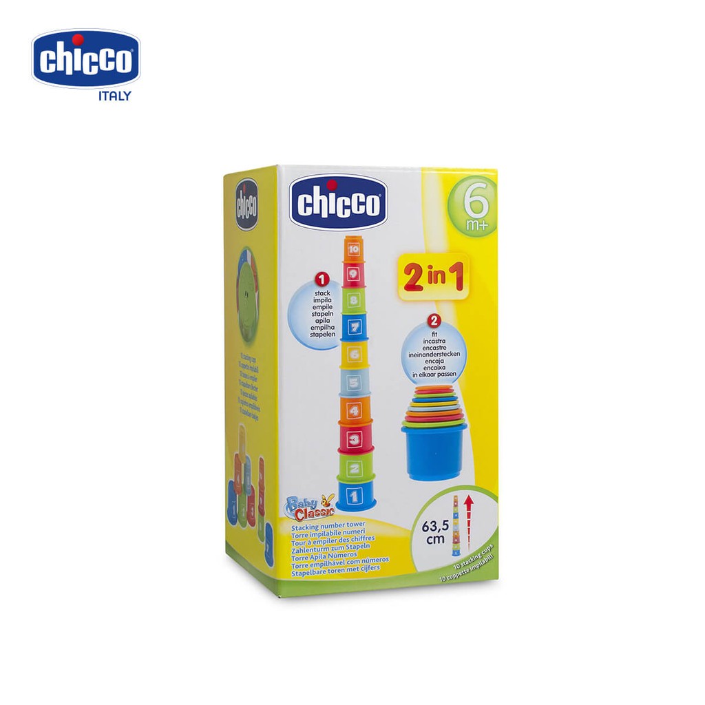 Bộ xếp hộp 2in1 tập đếm Chicco