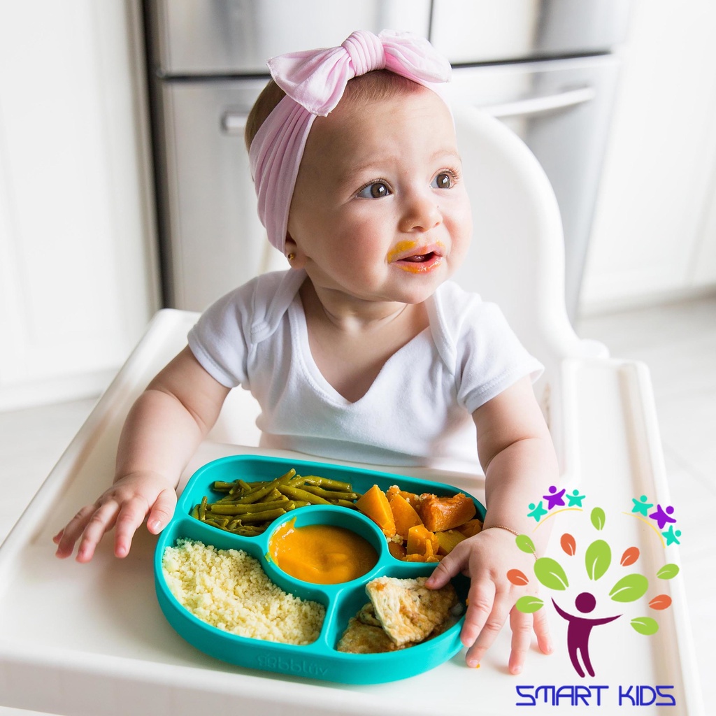 Bộ khay ăn kèm thìa silicone bbluv Yumi (FDA)