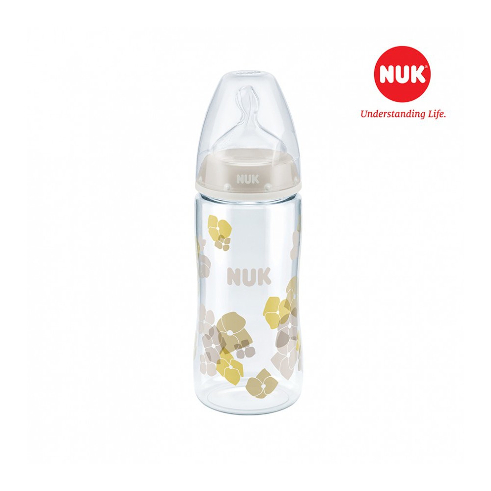 Bình sữa NUK Premium Choice nhựa PA 300ml núm ti Silicone
