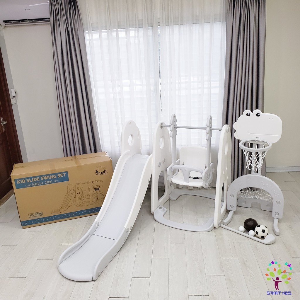 Cầu trượt xích đu bóng rổ bóng đá golf liên hoàn  Holla 5in1