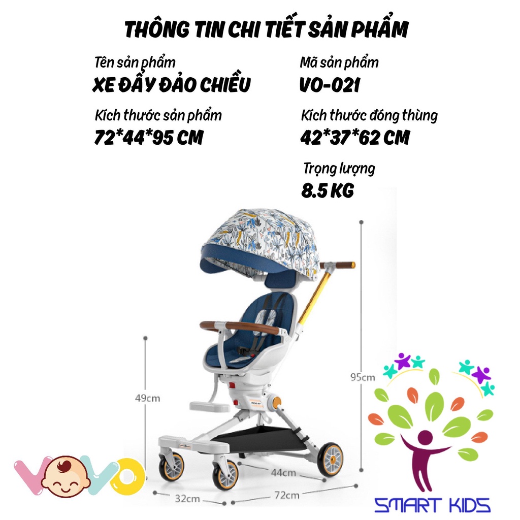 Xe Đẩy Đảo Chiều Vovo Vo-021
