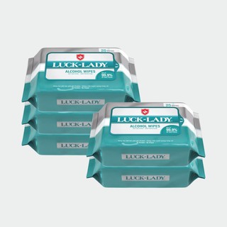 Combo 50 gói khăn ướt Luck Lady Cồn 10 tờ/ gói