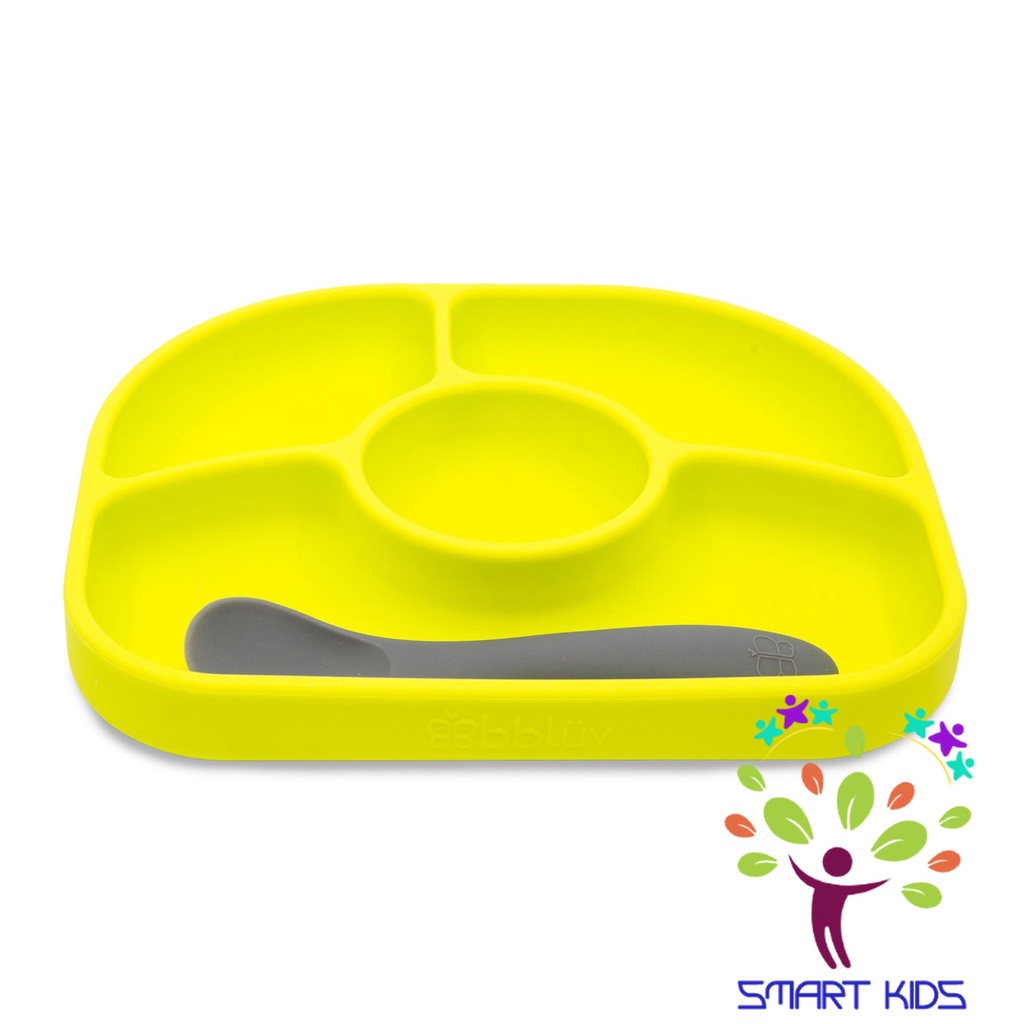 Bộ khay ăn kèm thìa silicone bbluv Yumi (FDA)