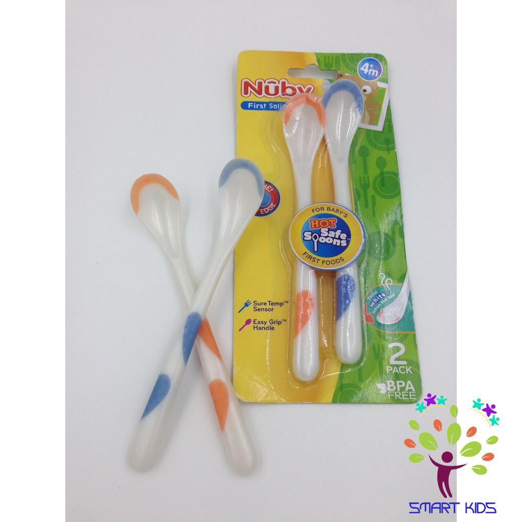 Set 2 thìa Nuby cán dài báo nhiệt