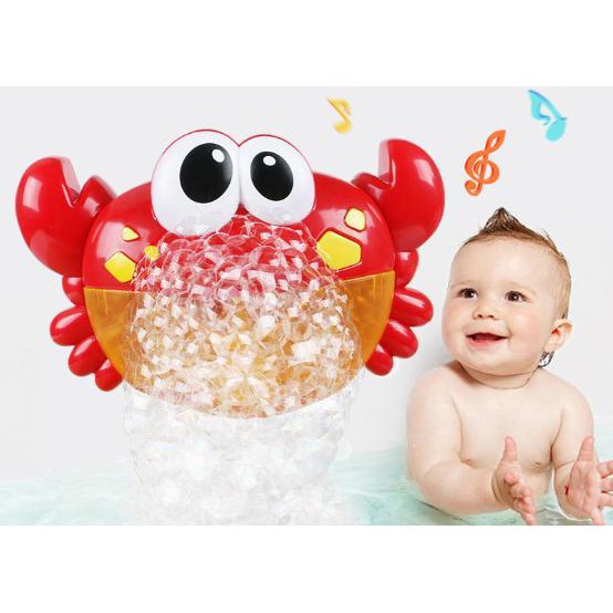 Đồ chơi nhà tắm phát nhạc Cua tạo bọt Umoo, Cua thổi bong bóng (KO KÈM PIN)