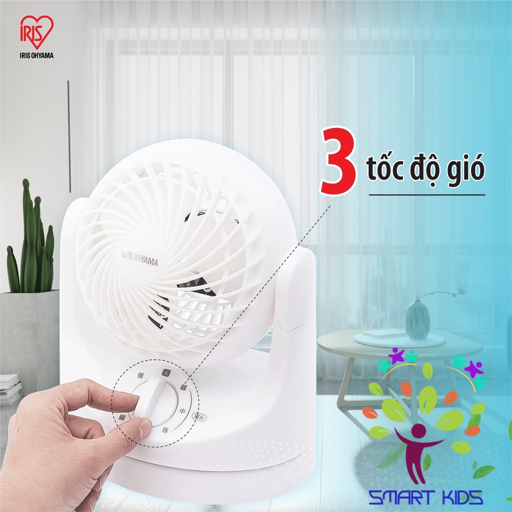 Quạt đối lưu điều hòa không khí Iris Ohyama TAF-MKM10 Quạt điện nhỏ để bàn văn phòng, giường cho bé