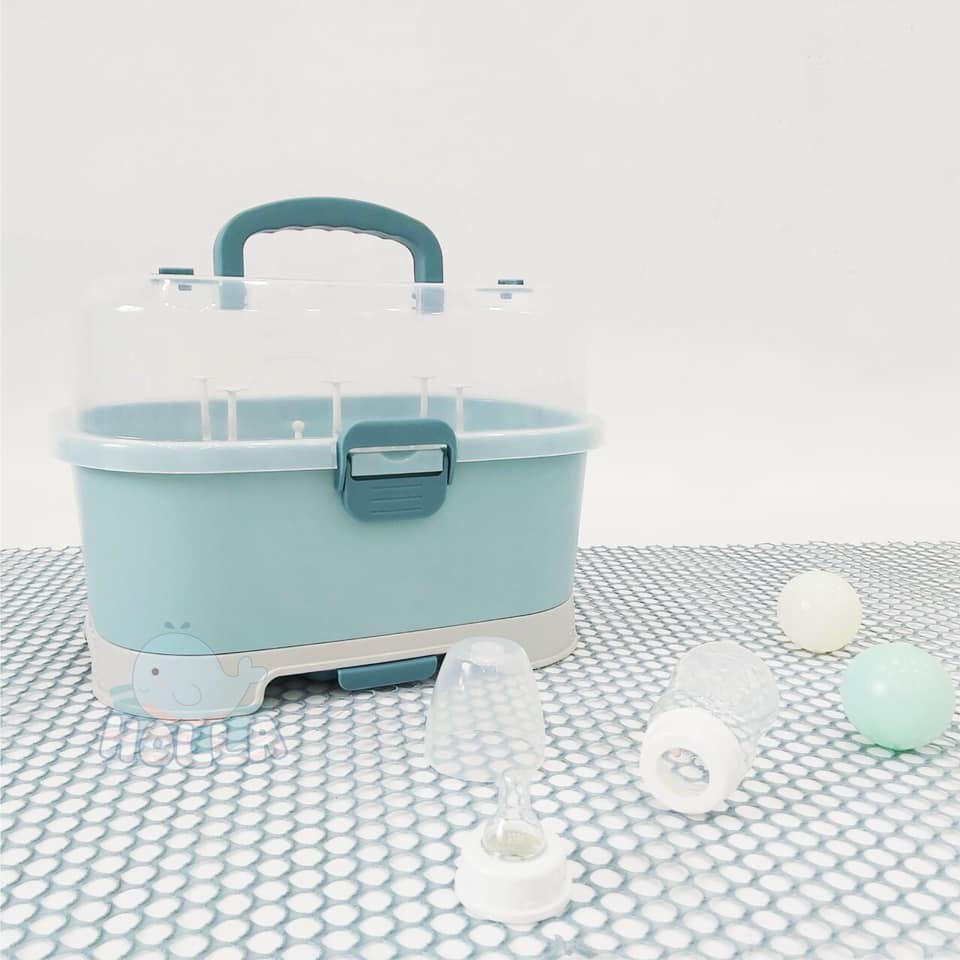 Giá úp bình sữa Holla cao cấp có nắp đậy vệ sinh cho bé HL-1589