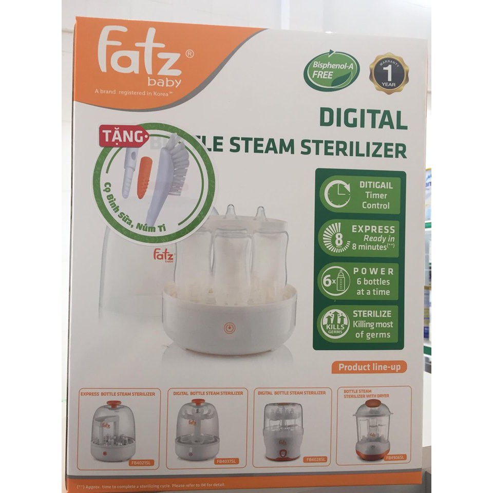 Máy tiệt trùng bình sữa hơi nước siêu tốc FATZ BABY - FB4021SL