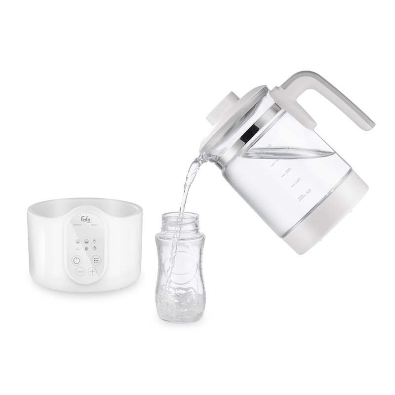Bình thuỷ tinh thay thế máy đun nước và hâm nước pha sữa điện tử Fatz Baby Quick và multimax 1200ml không kèm nắp