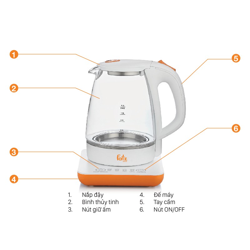 Máy đun và hâm nước siêu tốc FATZ BABY FB3501SL Bảo hành 12 tháng