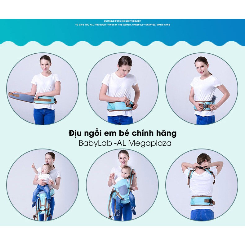 Địu ngồi trẻ em Baby lab 4 tư thế,chống gù lưng 0-36m