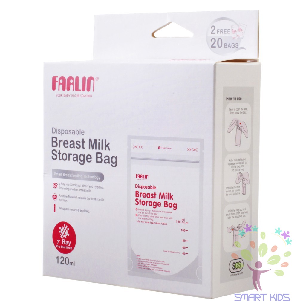 Túi trữ sữa không có BPA Farlin