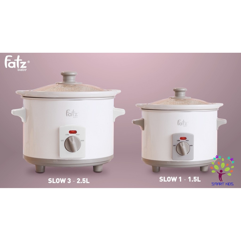 NỒI NẤU CHẬM FATZ BABY - SLOW 1 SLOW 3 - FB9015MH FB9025MH (MÀU TRẮNG)