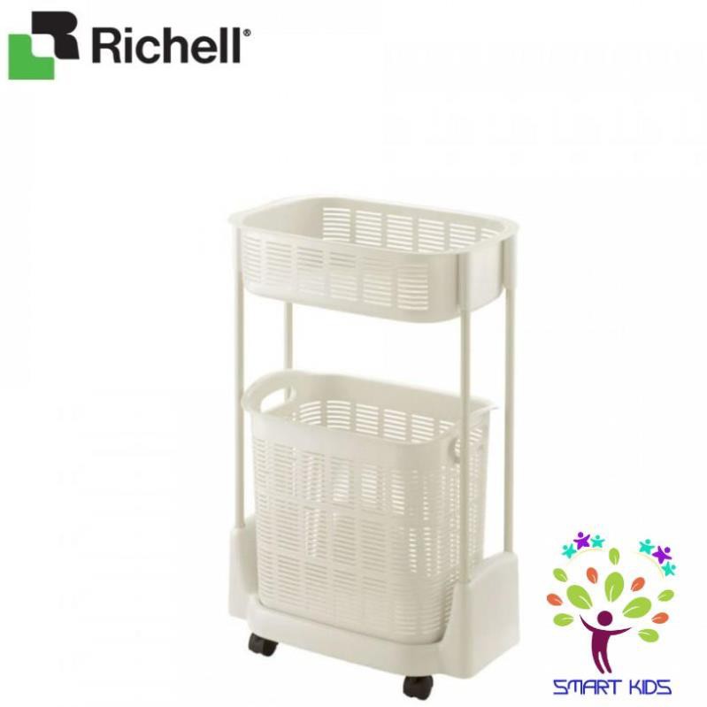 Xe để đồ giặt Richell 2 tầng N trắng