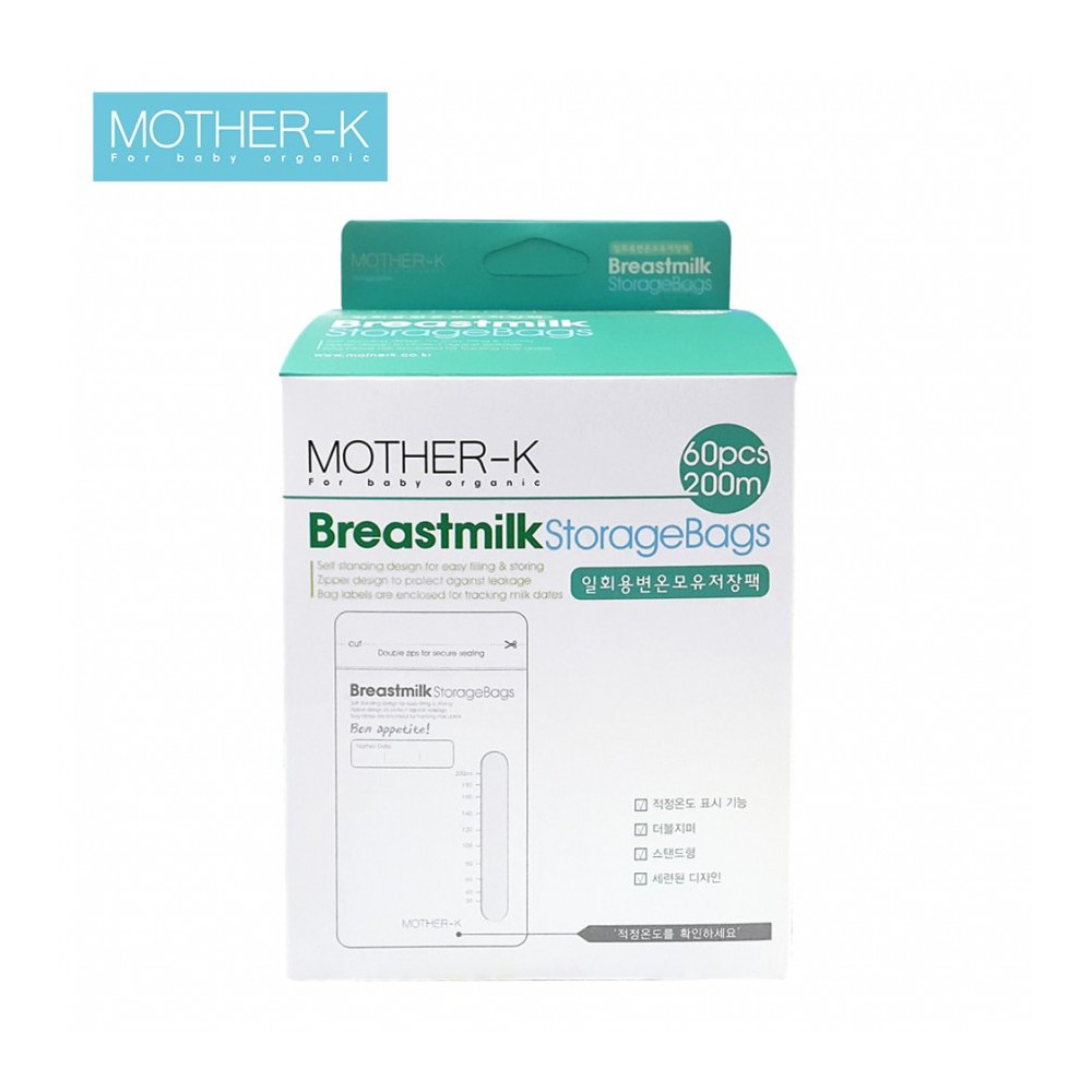 TÚI TRỮ SỮA CẢM BIẾN NHIỆT MOTHER-K HÀN QUỐC 200ml