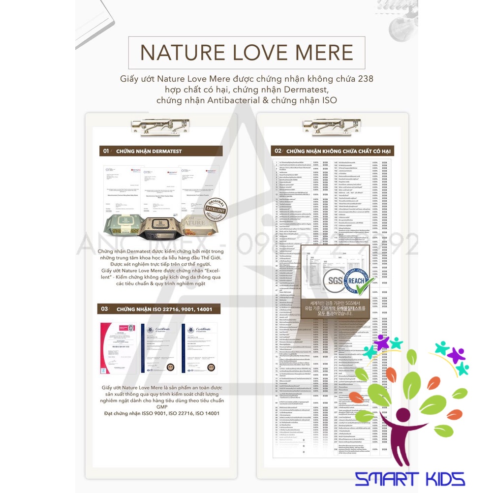 Khăn giấy ướt Nature Love Mere Gói 70 tờ