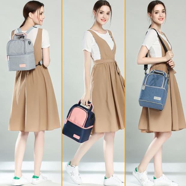 Ba lô bỉm sữa Vcoool A1 Balo giữ nhiệt bảo quản sữa mẹ