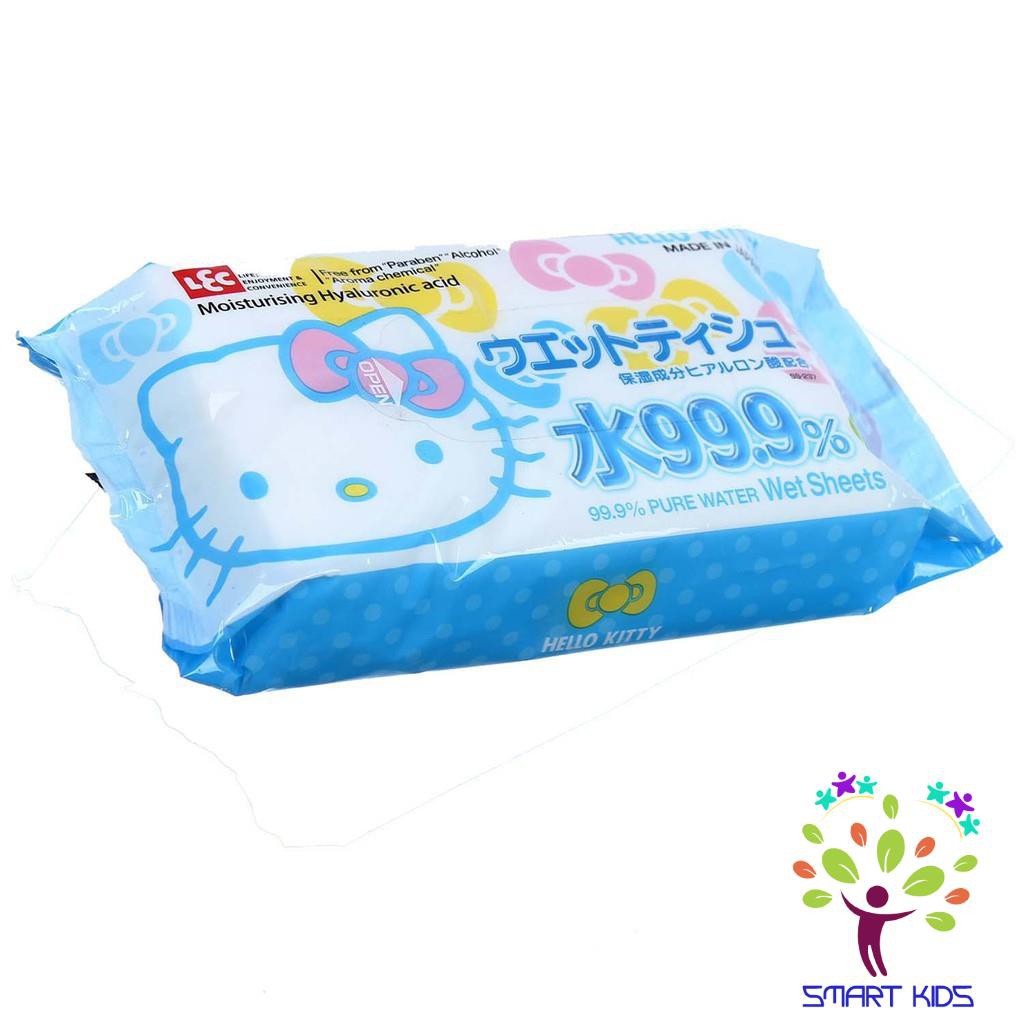 Giấy ướt LEC nước tinh khiết 99,9% Hello Kitty SS237 - 80 tờ