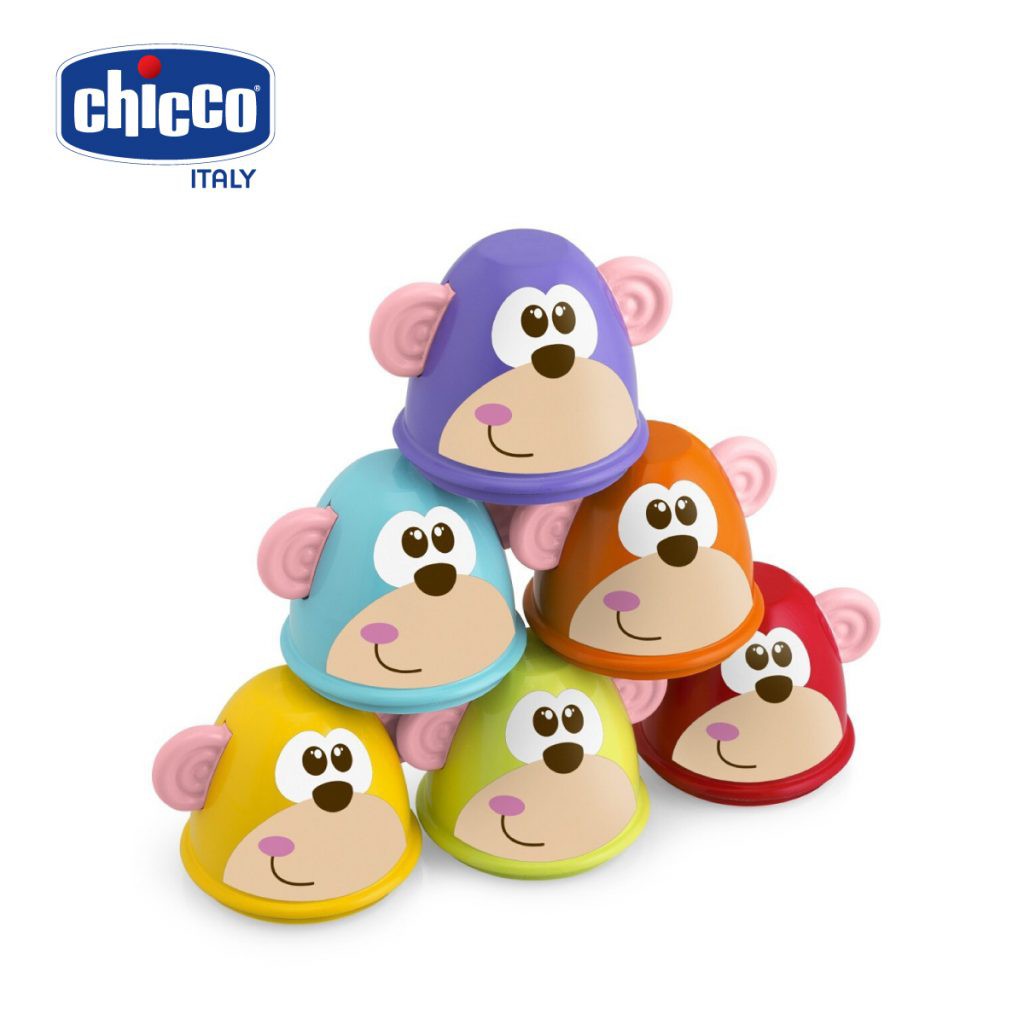 Bộ đồ chơi Bowling khỉ con Chicco 18M+ (Bộ 6 chiếc)