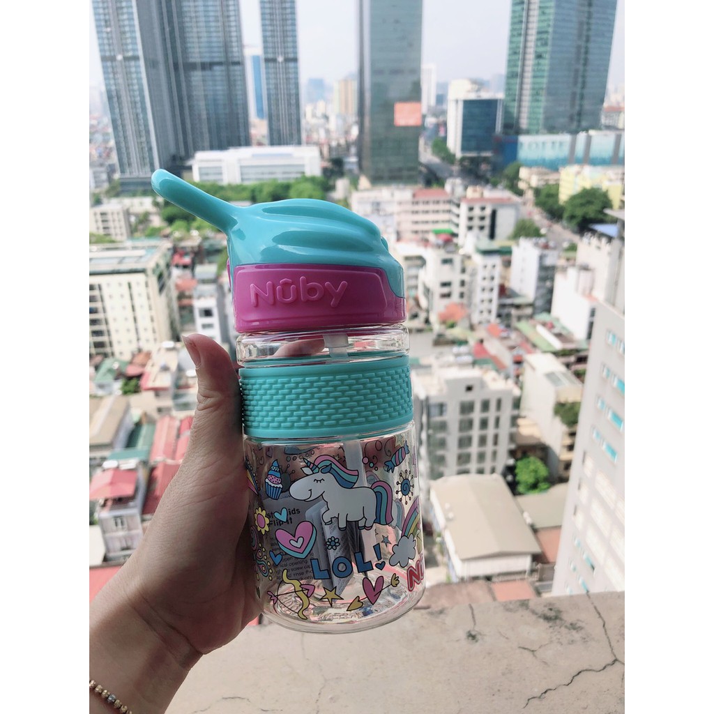 Bình Uống Nước Ống Hút Tritan Nuby 360ml
