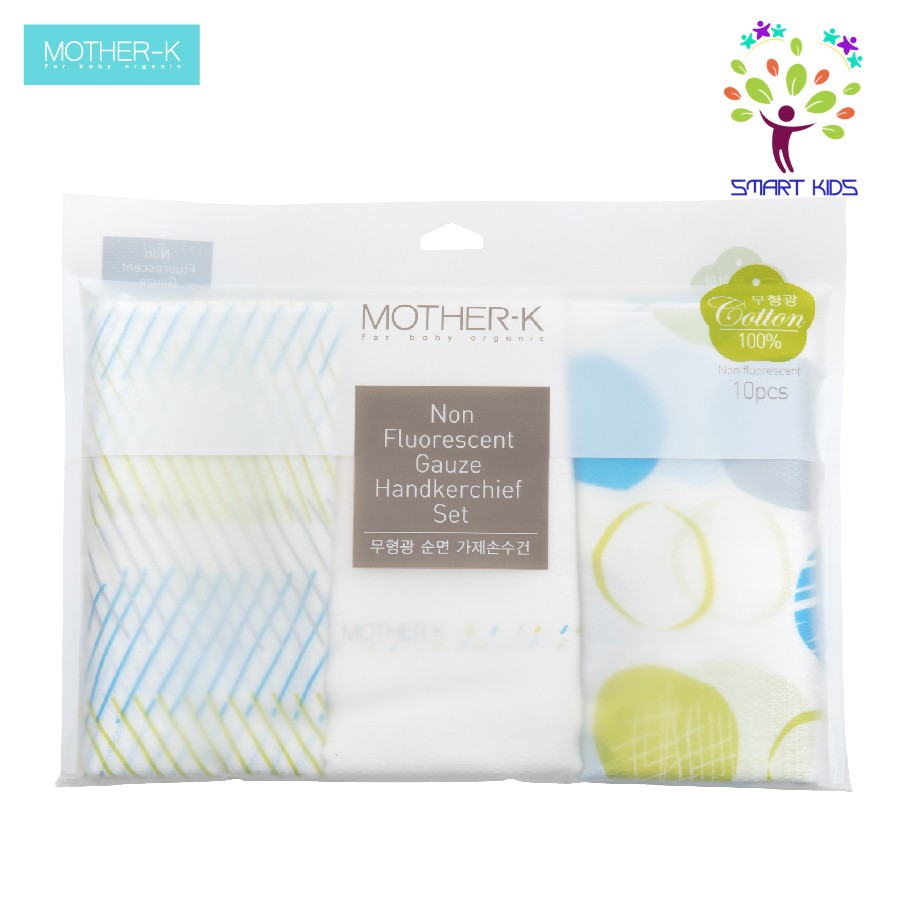 KHĂN SỮA MOTHER-K KHỔ RỘNG 30x30cm Made in Korea(10 chiếc)